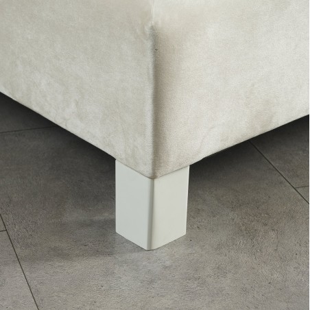 Pieds de Lit Cubique Blanc en bois - hauteur de 5 à 17 cm